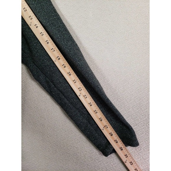 GH Bass Sweater Mens Large L 1/4 Snap Button High Neck Collar Fleece Herringbone - Picture 7 of 13